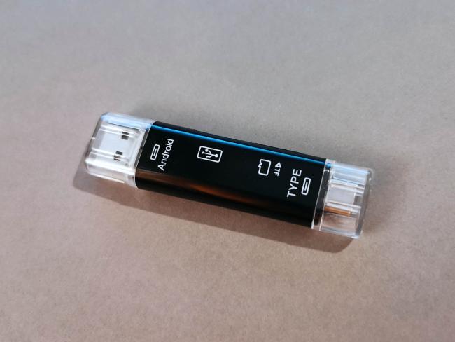 Adapter 5in1 (USB - microUSB / Type-C, OTG, MicroSD / pendrive olvasó)