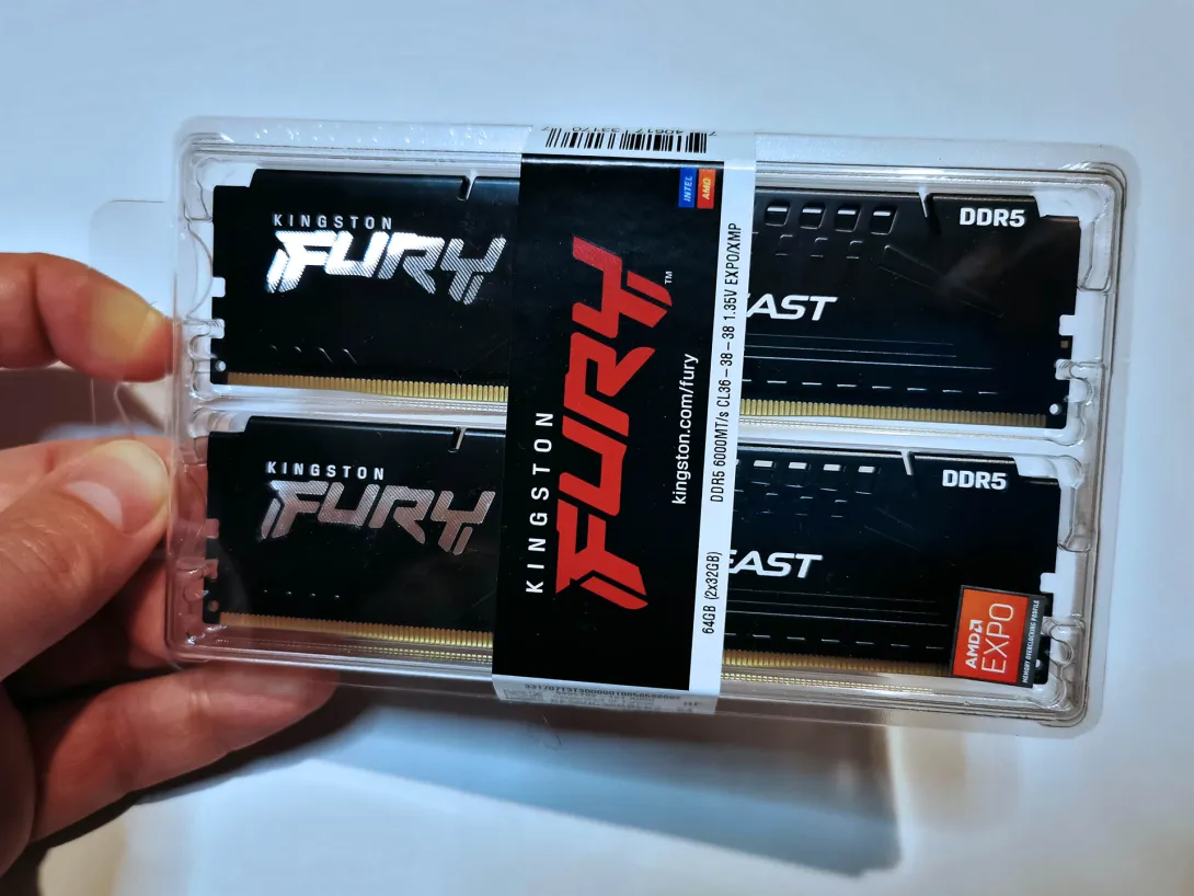 64GB 6000MHz DDR5 RAM Kingston Fury Beast CL36
