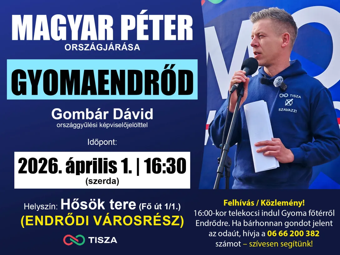 A legfontosabb országjárás Magyar Péterrel, a TISZA párt elnökével (2026)