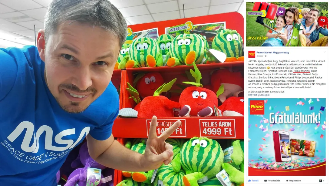 A Penny Market Magyarország nagy Szelfi játék nyertese vagyok