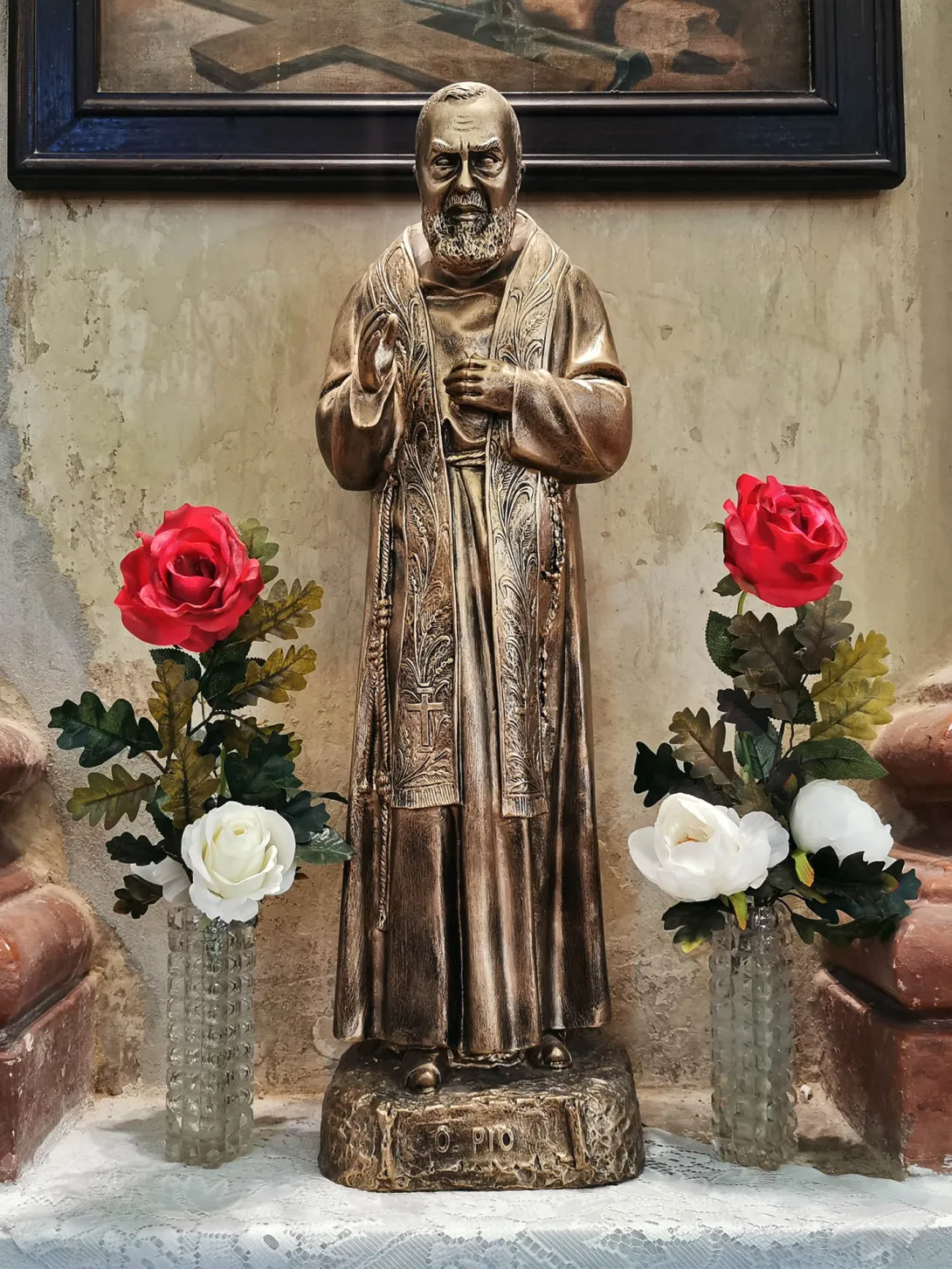 Szent Pio szobor, Szent Imre Katolikus Templom, Gyomaendrőd