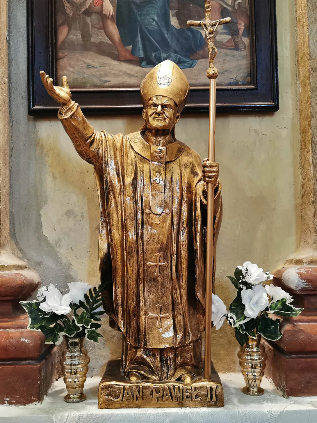 II. János Pál szobor, Szent Imre Katolikus Templom, Gyomaendrőd